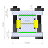 Pressure jig and high temperature testing cell kit for solid-state battery, Model GT09 Laborxing