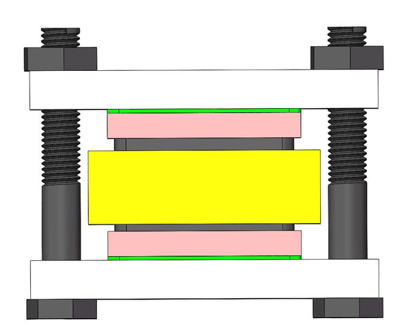 Pressure jig and high temperature testing cell kit for solid-state battery, Model GT09 Laborxing