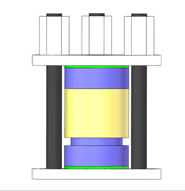 Pressure jig and high temperature testing cell kit for solid-state battery, Model GT09 Laborxing