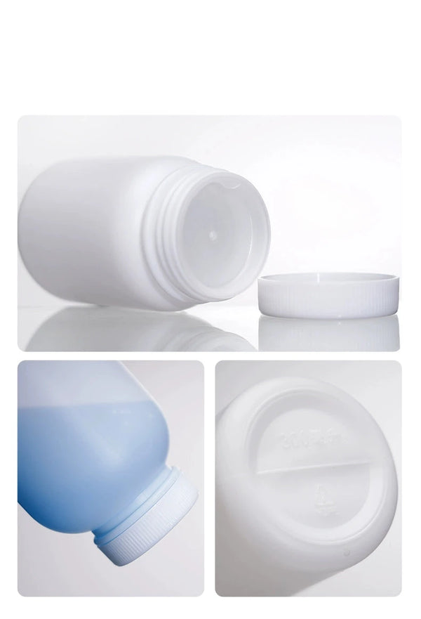 HDPE wide mouth bottles, capacity 50 ml to 1.000 ml Laborxing