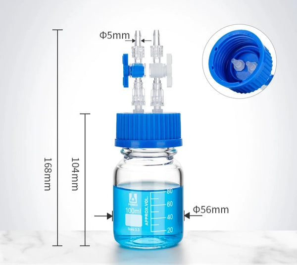 GL45 HPLC bottle with multiple distributor, capacity 100 to 2.000 ml Laborxing