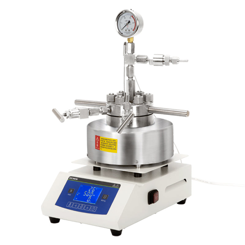 High pressure reactor with electric stirrer, capacity 50 to 500 ml